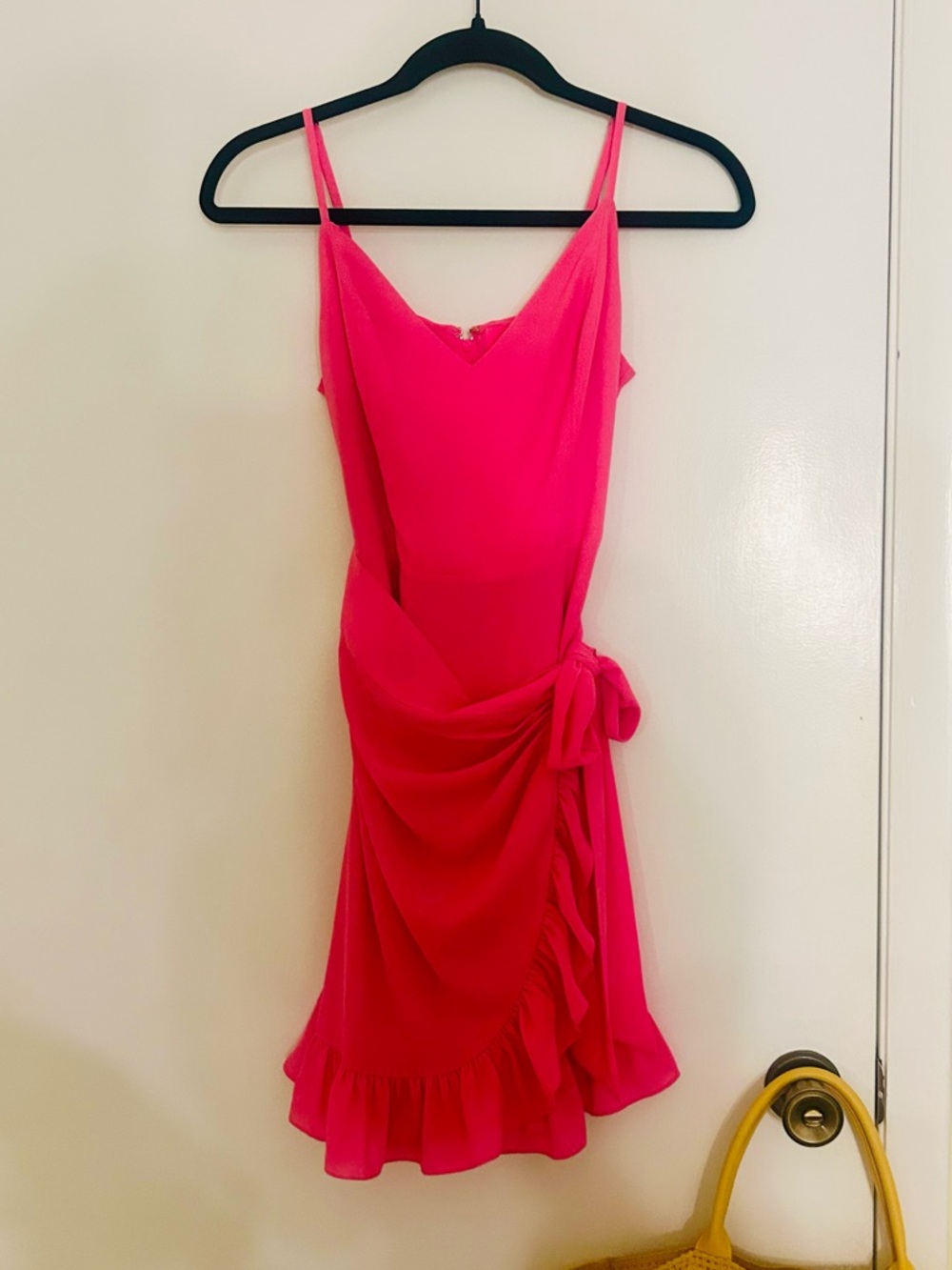 Lilly Pulitzer Hot Pink Ruffle Alisa Wrap Dress